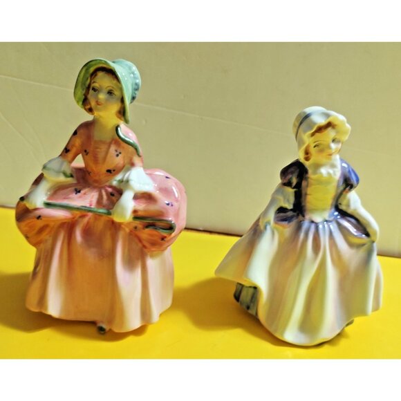 Vintage Royal Doulton Figurines "Dinky Doo HN1678" & "Bo Peep HN1811" 1930's - Picture 10 of 16